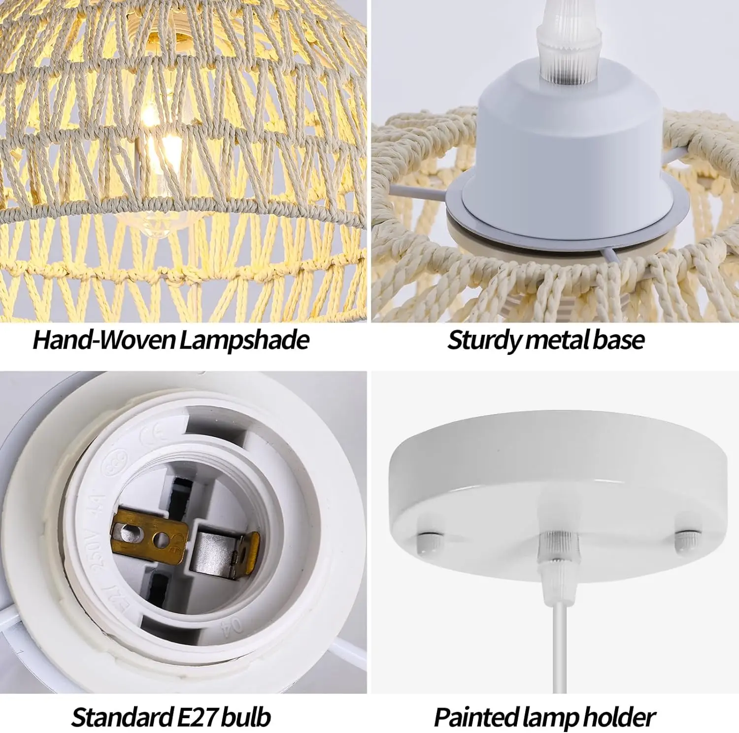 Modern Bamboo Rattan Led Pendant Light Nordic Designer Kitchen Dining Room Home Decor Lighting Pendant Hanging Ceiling Light