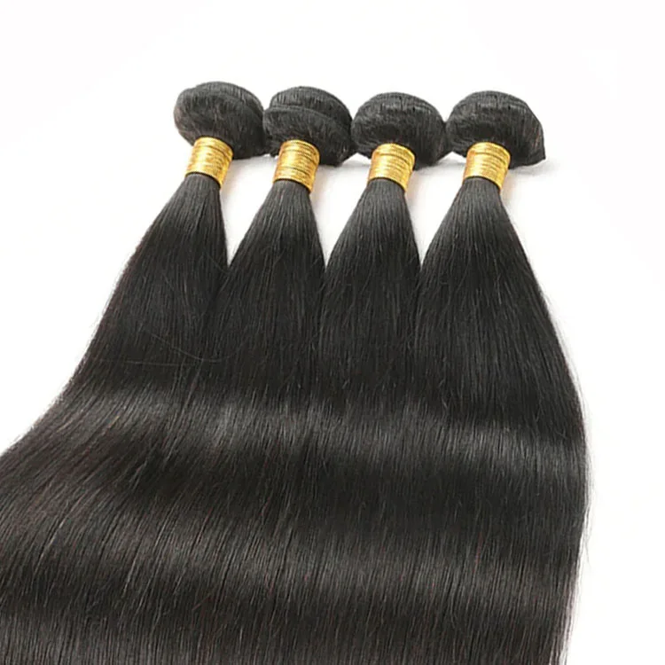 
Double drawn 100% cuticle aligned raw virgin remy straight mink indian human hair for black women 