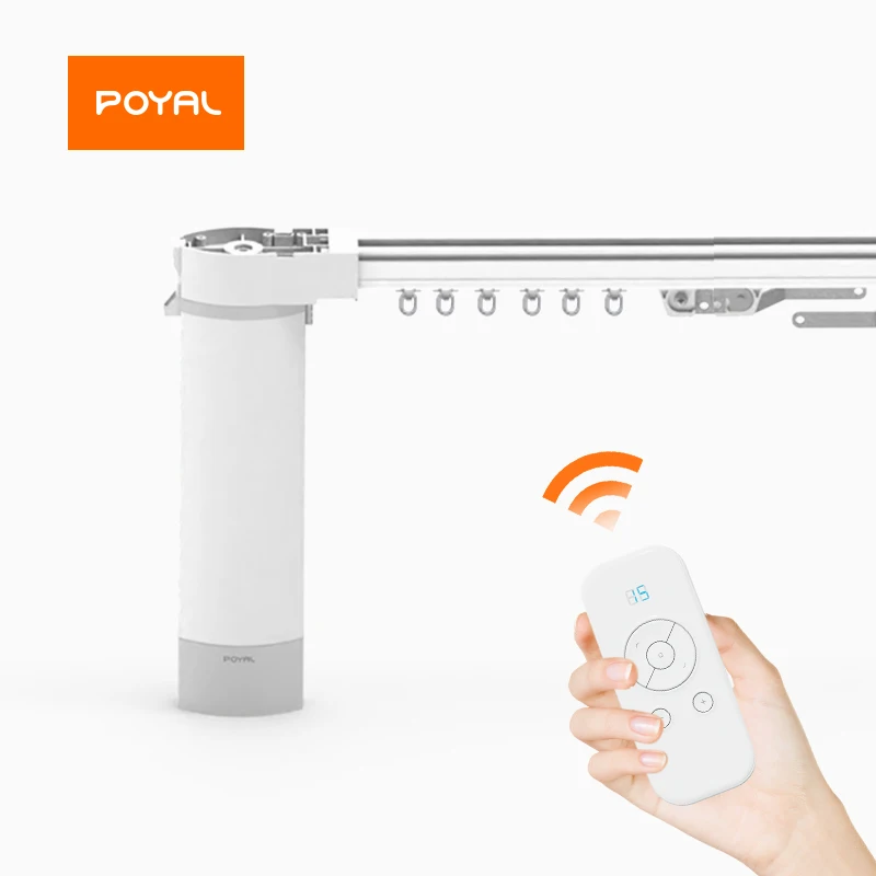 POYAL Modern 15 Channel Smart Electric Roller Blinds Remote PC 433Mhz White Transmitter Motorized Curtain Emitter for Home Hotel
