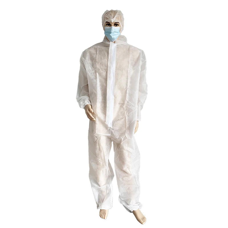 Моно-де-полипропилено-Бланко-кон-капуча и Сьерре-де-кремалера моно-полипропилено pp-комбинезон