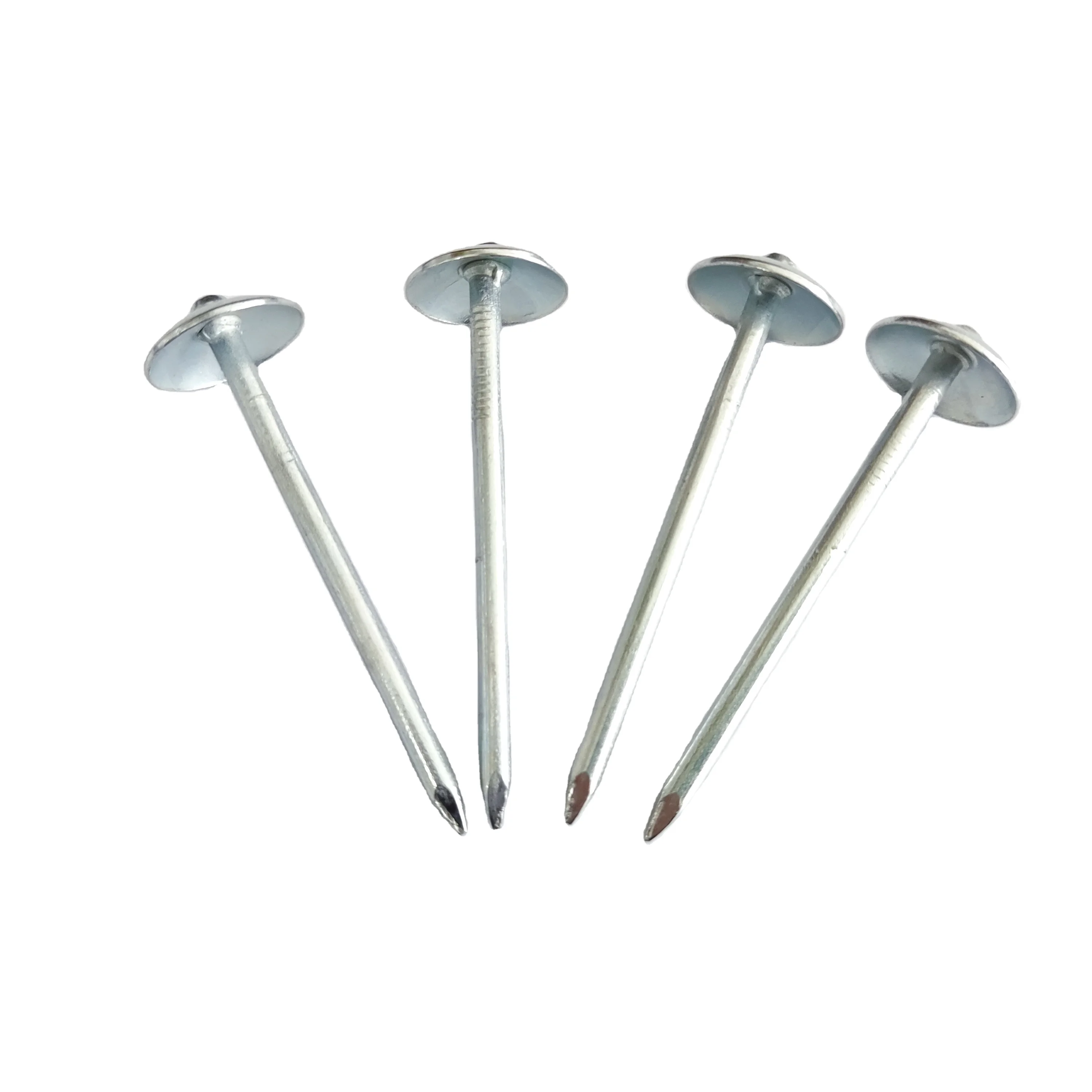 Umbrella Head Corrugated Nails Galvanized Twisted Shank Roofing Nails
