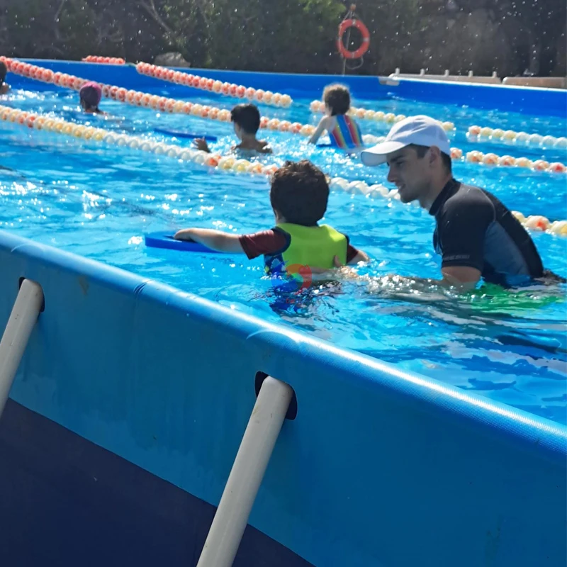25m Intex rectangular steel metal framed self supporting pro max above ground swimming pools for swim lessons