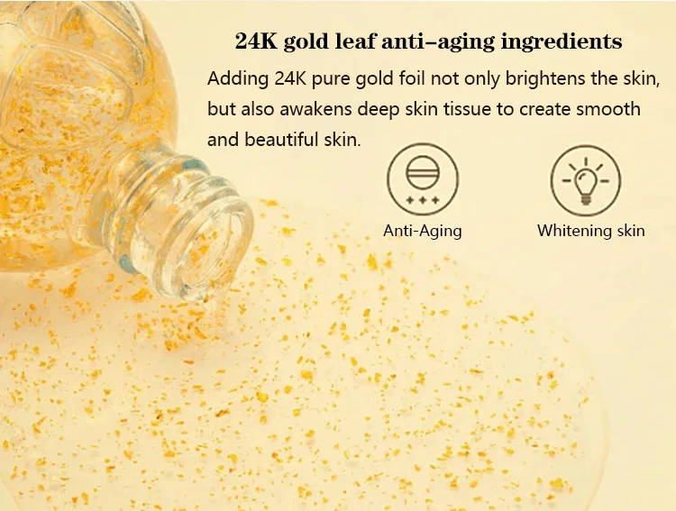 Private Label Skin Care Anti Aging Serum Whitening 30 Vitamin C 24K Gold Serum