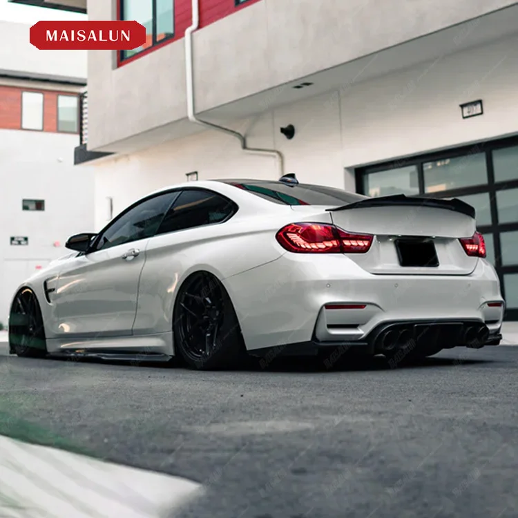 PSM Style Rear tail wing For BMW 4 Series F32 F33 F36 M4 2014-2020 carbon fiber Rear car bumper spoiler