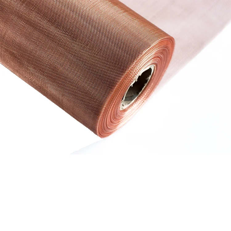 100 120 130 140 150 160 180 200 Mesh Pure Copper 99.999 Red Copper Wire Mesh For Battery Current