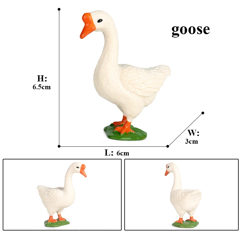 Oenux Wholesale PVC Animal Toy Small Size Farm Action Figure Wild Toys Hen Duck Pig Cat Dog Model