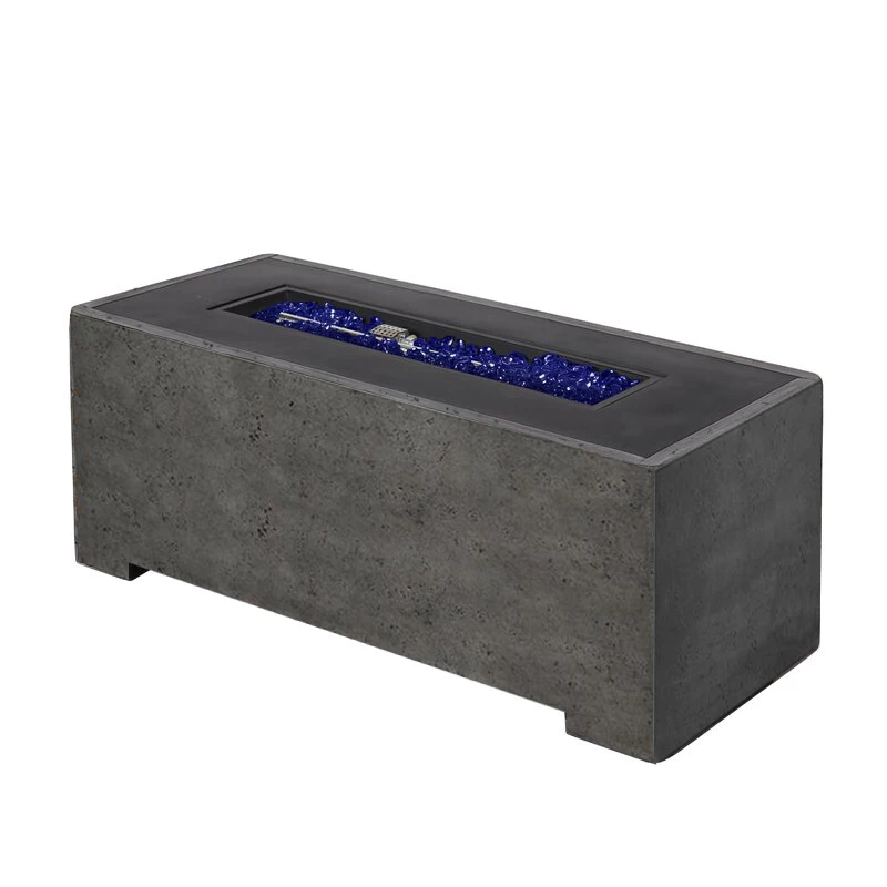  Rectangular Concrete Propane Gas Garden Outdoor Gass Fire