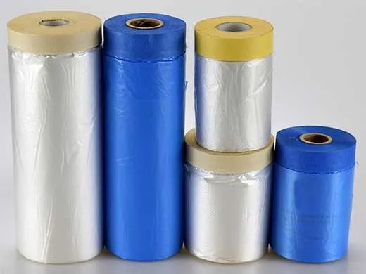 Outdoor Used Blue  Pre Taped Masking Film