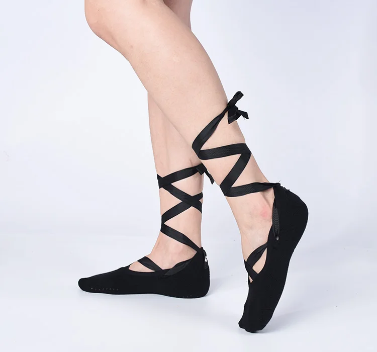 
Custom Toeless Anti Slip Women Non Slip Yellow Silicone Gel Grip With Logo Yoga Socks 