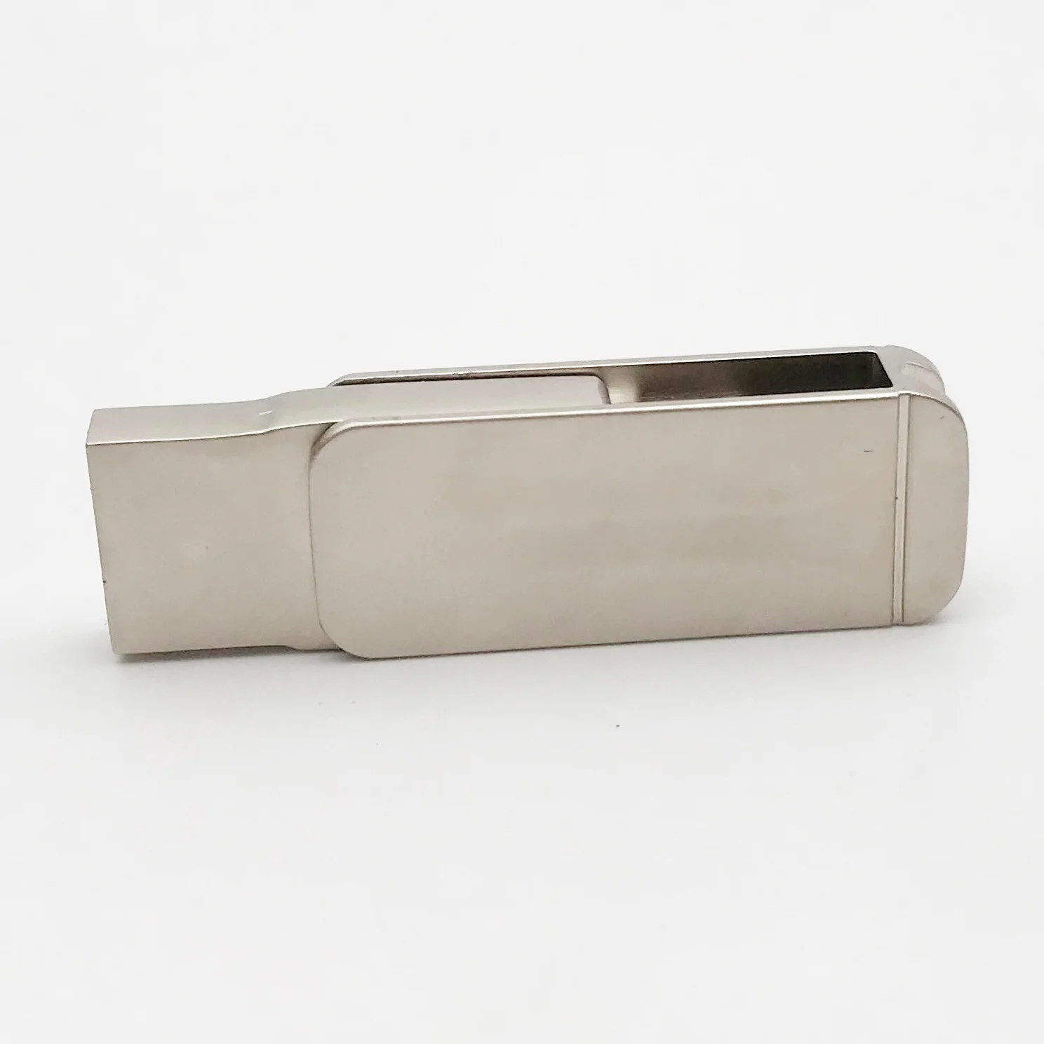 Value to buy business gifts custom creative rotating silver metal portable hidden memory stick