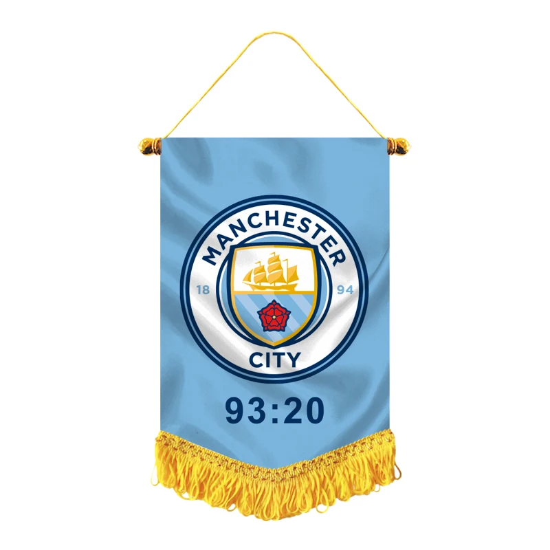 Double-sided Satin Tassel Sports Games Decorative Outdoor Football Fans Club Exchange Flag
