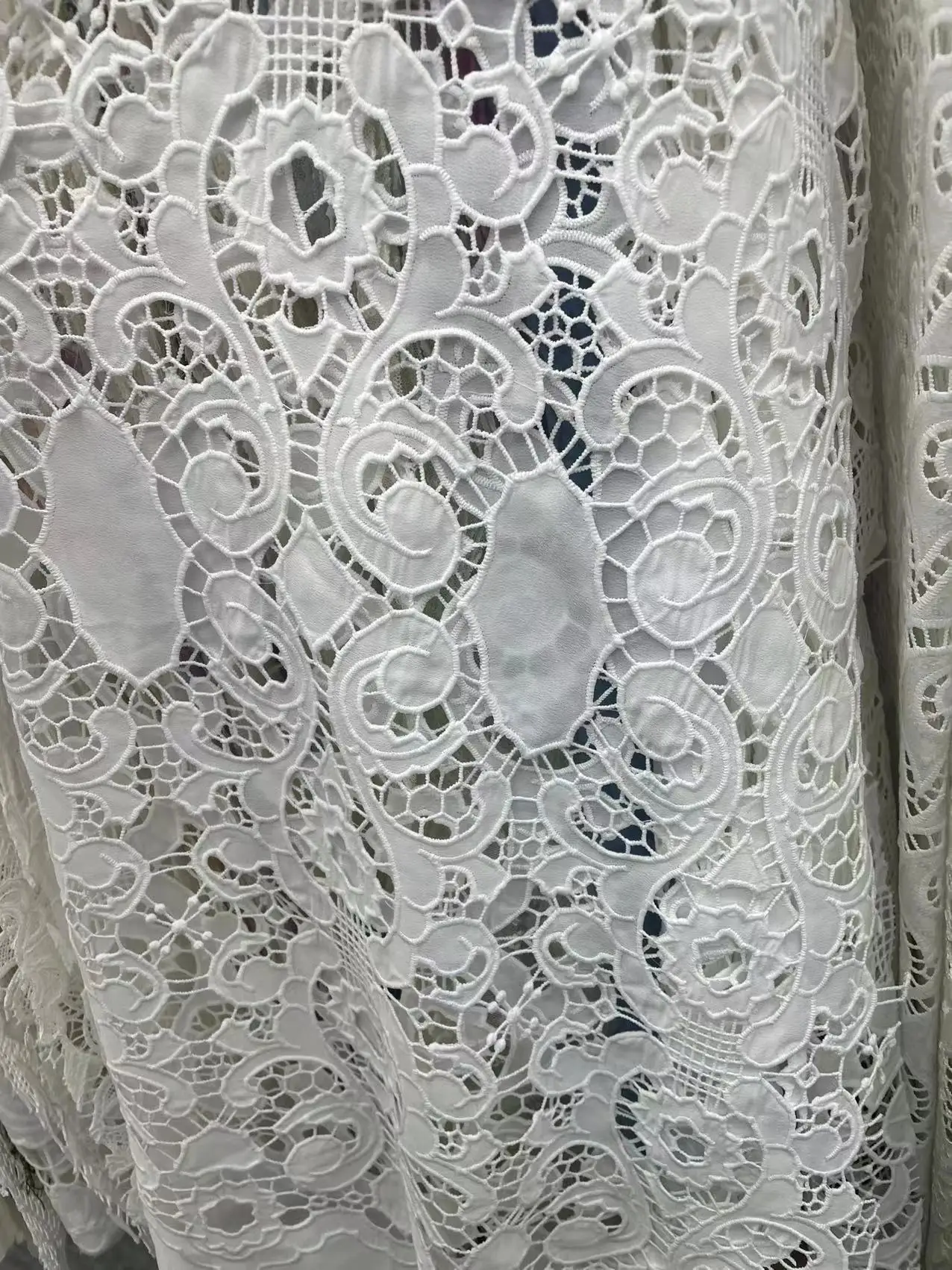 wholesale fancy white lace fabric for man clothing,embroidery cotton lace fabrics lace manufacturers