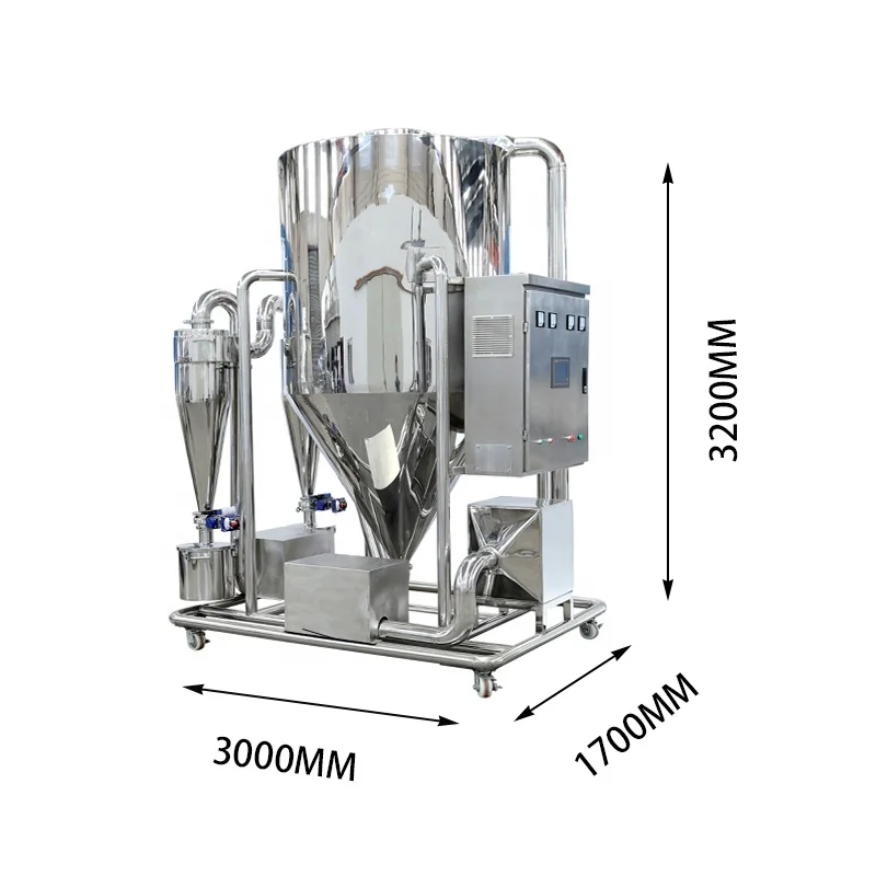 20Kg/h automatic centrifugal herbal extract yolk pectin algae yeast extract spray dryer machine