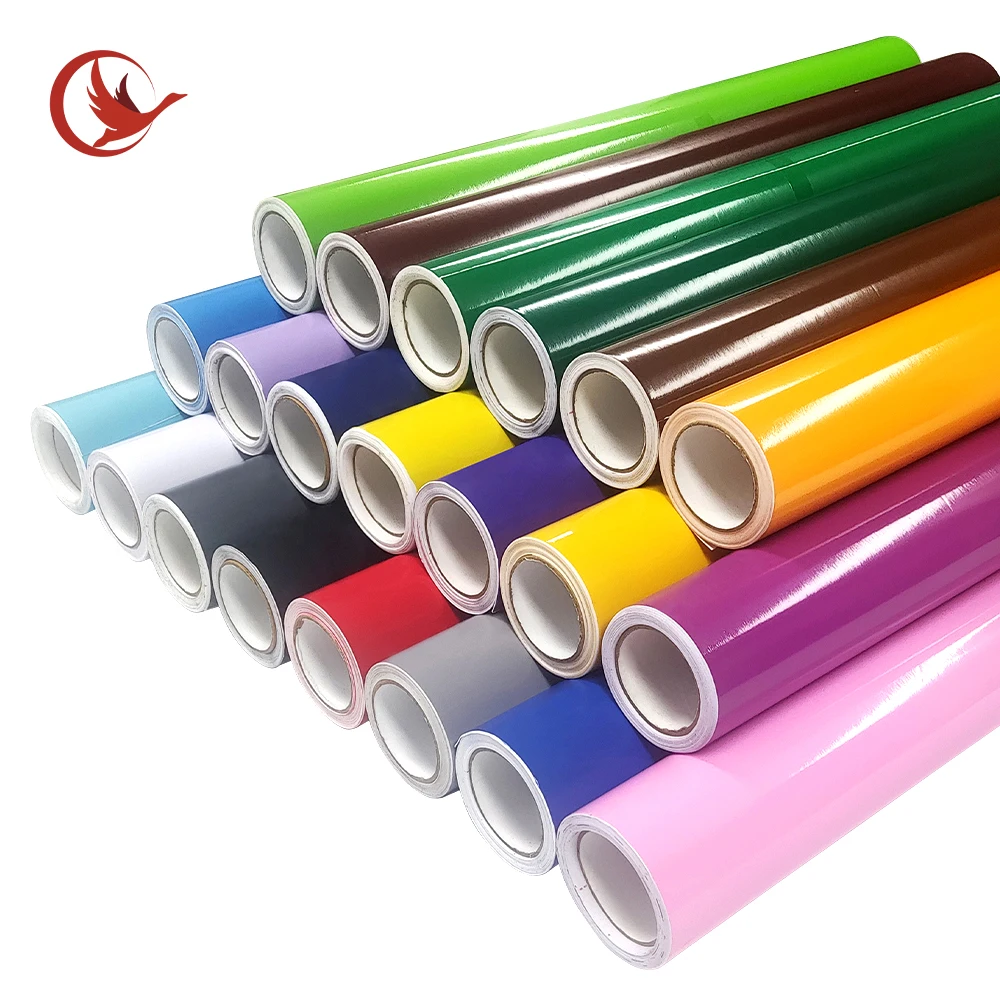 Printable Colorful Cutting Vinyl Self-adhesive Film Vinyl Car Wrapping Rolls/color vinyl sticker for cutting plotter