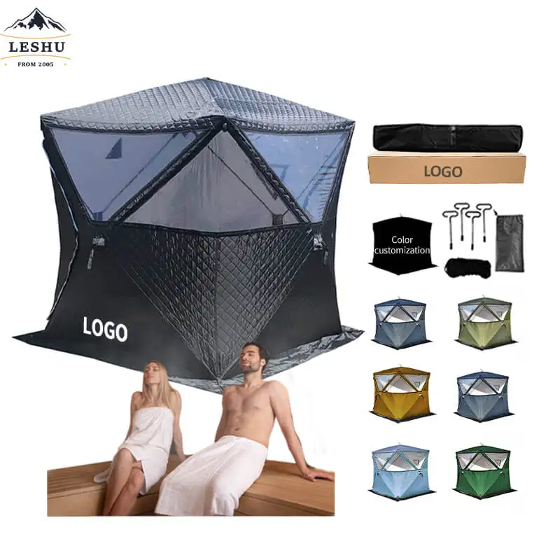 Double Wide1 Person Portable Homecube1.9M folding sauna Tent With Stove