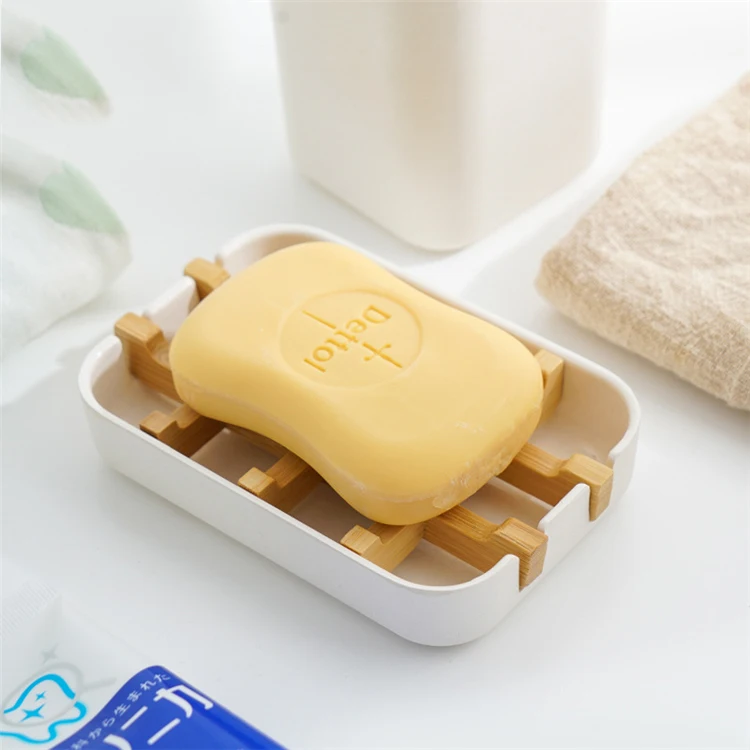 Eco-friendly natural bamboo soap tray, bamboo bath soap holder  mildew-proof drainage soap box