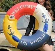 Frog Swim Ring Kids Inflatable Swimming Ring