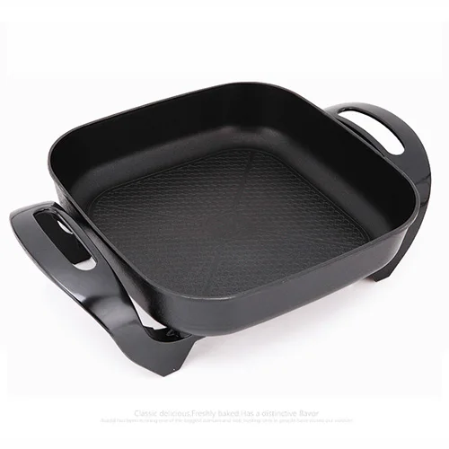 30cm aluminum die-casting square electric fry pizza pan and skillet