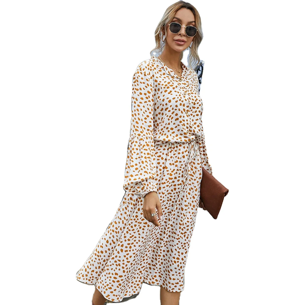 Новый продукт идеи 2021 для девочек вечерние платья для женщин с v-образным вырезом на пуговицах длинное платье с цветочным рисунком