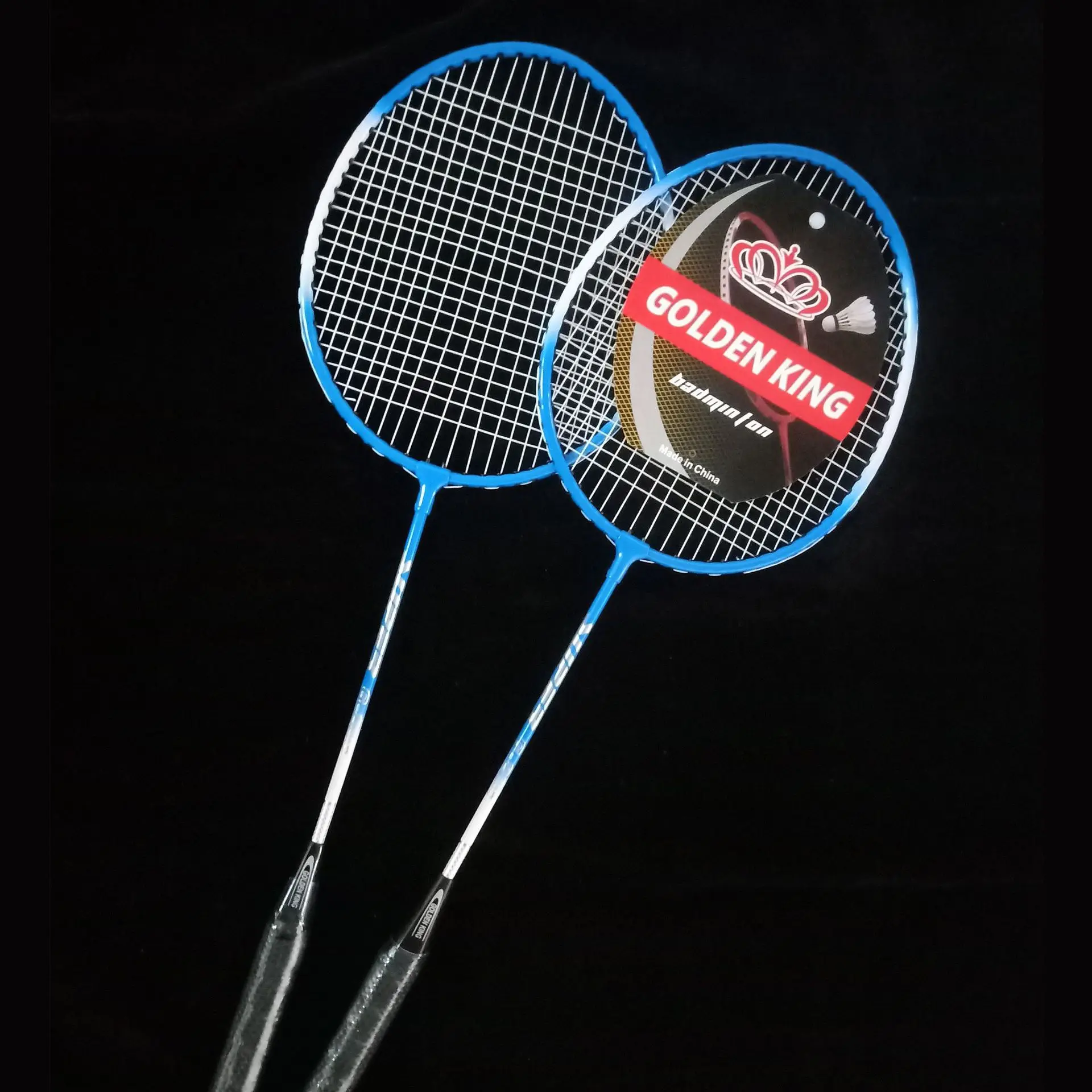 Promotion quality steel bat badminton custom logo badminton rackets low prices factory direct badminton bat and ball