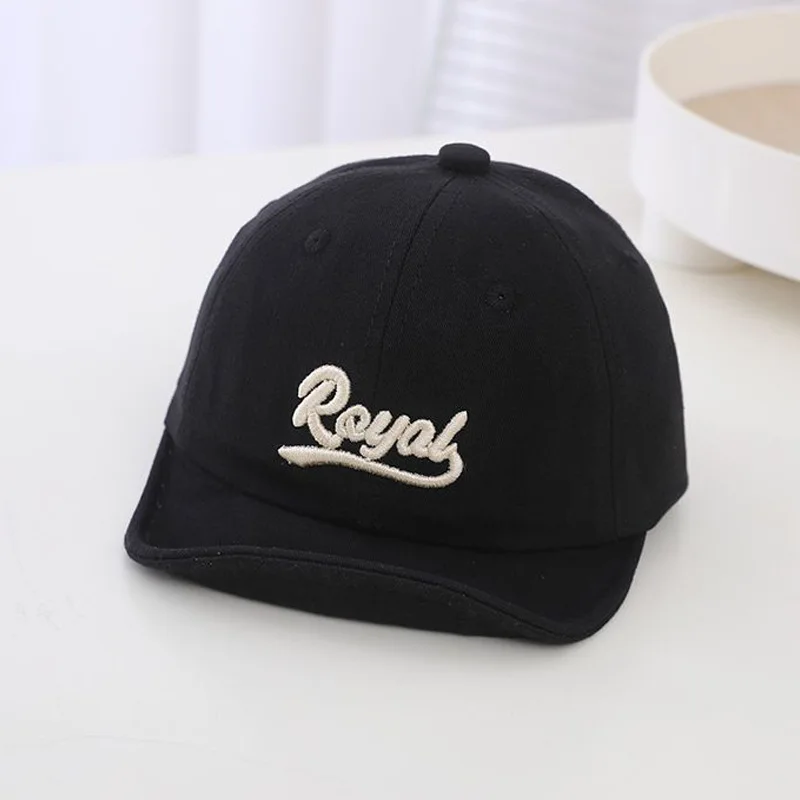 High quality print embroidery custom Baby hats Sun Protection Adjustable Travel Children Snapback Solid Color Kids Baseball Cap