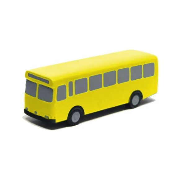 Customized Metro Bus School Bus Shape PU Squishy Stress Ball/Stress Reliever Ball Toy/Stress Toy