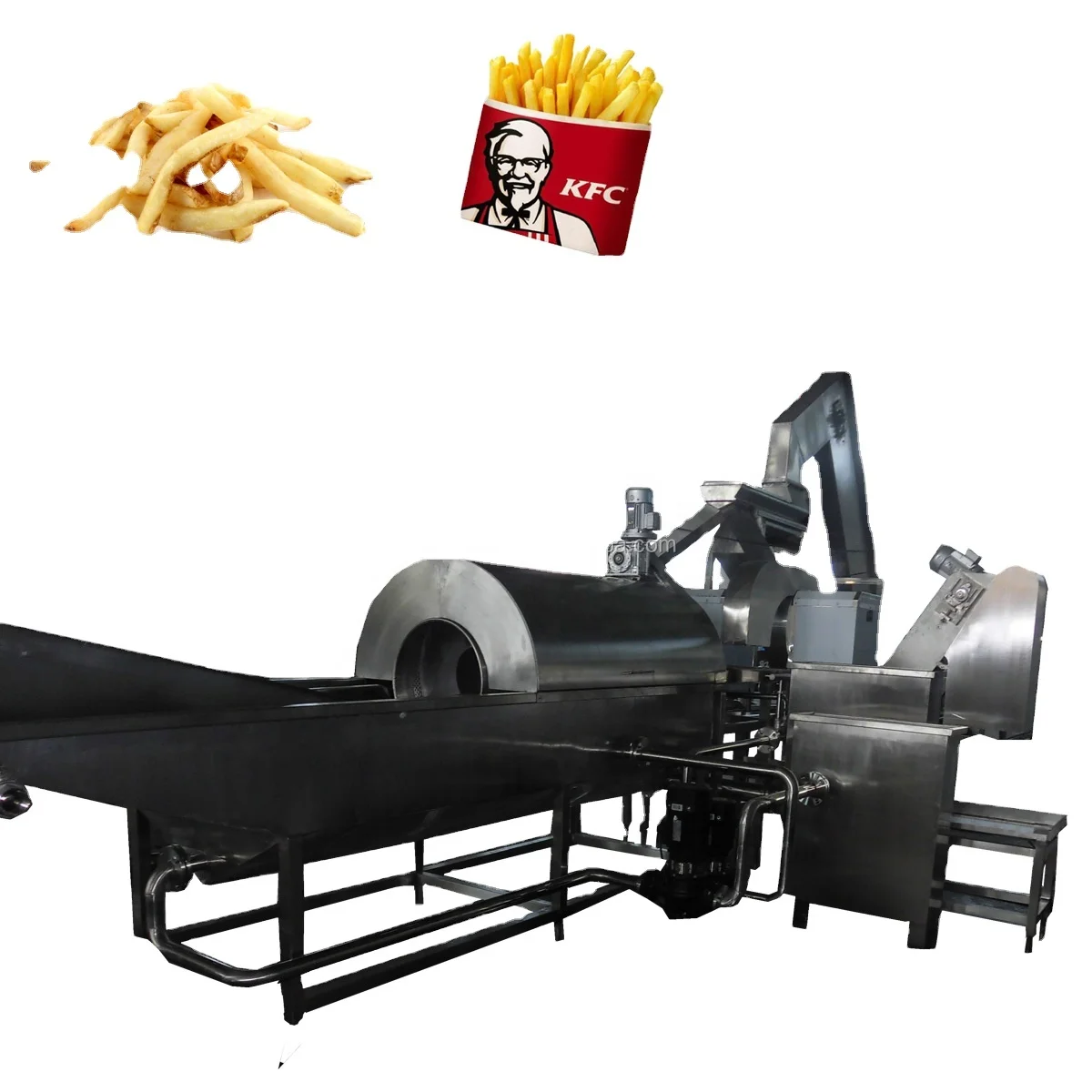 Lifting conveyor used in the fries machine French fries cutter leisure food production line Frozen french fries engine