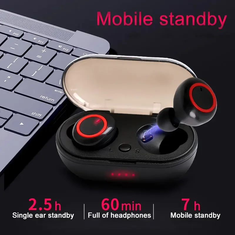 New Bluetooth Earphone Ear pods Wireless Sports Type Earbuds Earphone In ear Headphone