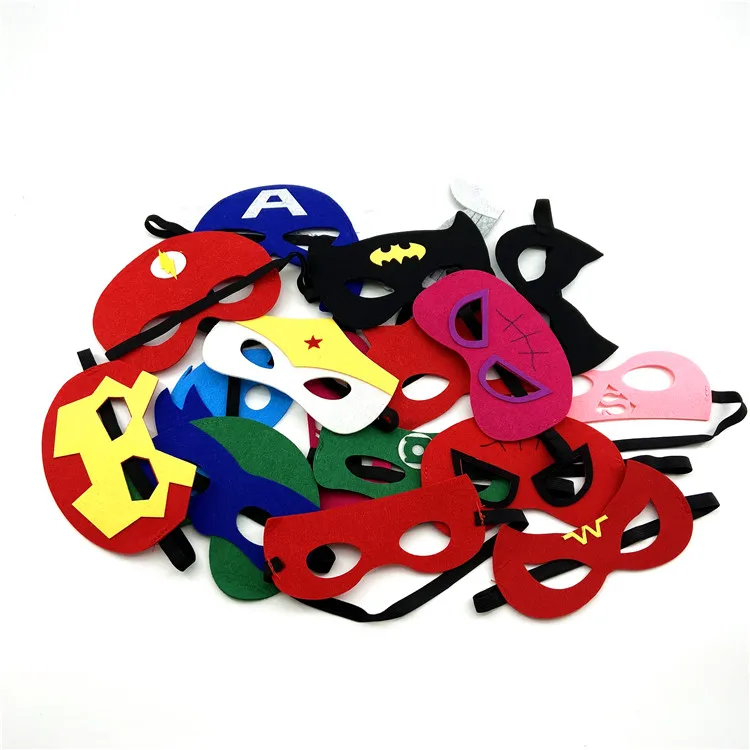 Factory direct wholesale dinosaur felt mask superhero felt masks white face mask felt