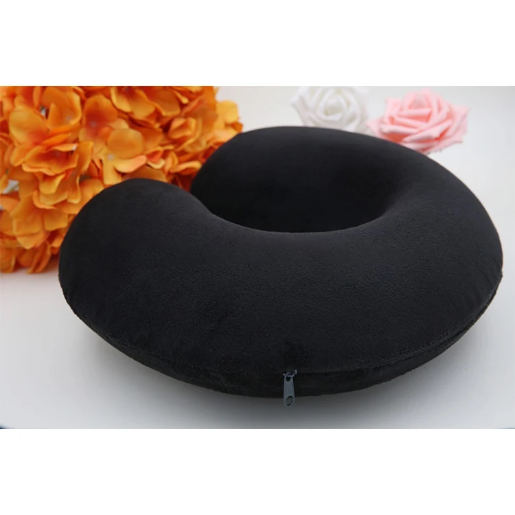 Китай высокое качество сплошной цвет пены памяти illing подушки для шеи с флисовой крышкой