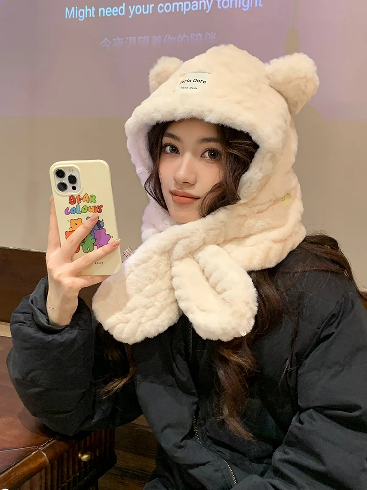 ChanBol Buy Online Hat scarf Thickening keeping warm trapper hats with custom logo beanie winter hats for women