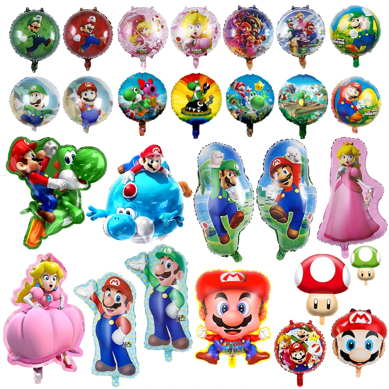 Customized New Super Mario Peach Princess Foil Balloon Latest Helium Style Super Hero Party Decoration Supplies Baby Shower Toys