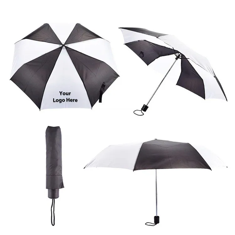 High quality wholesale promotional cheap  3 folding umbrella Logo printing