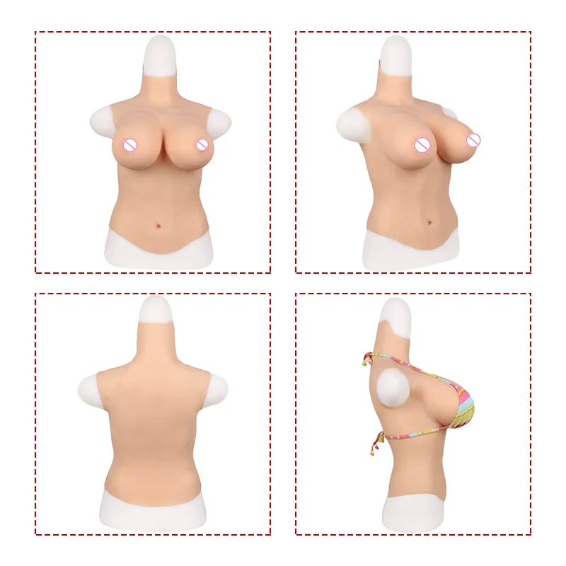 Eta Realistic Silicone E Cup Chest Breast Forms Artificial Wearable Cosplay Fake Boobs For Drag Queen Crossdresser Gay Man