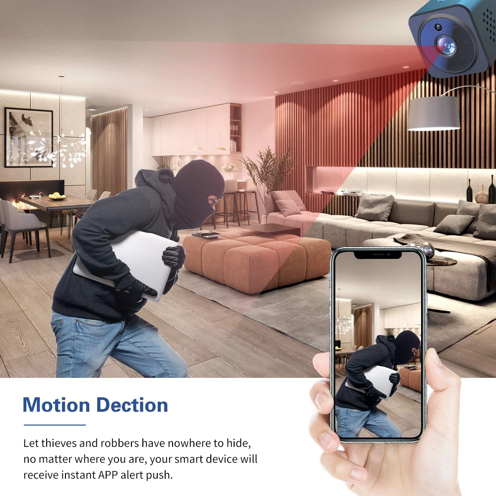 2024 new Mini camera AS02 Tuya app 1080p HD Video Resolution Super Mini WiFi Camera For Home Security