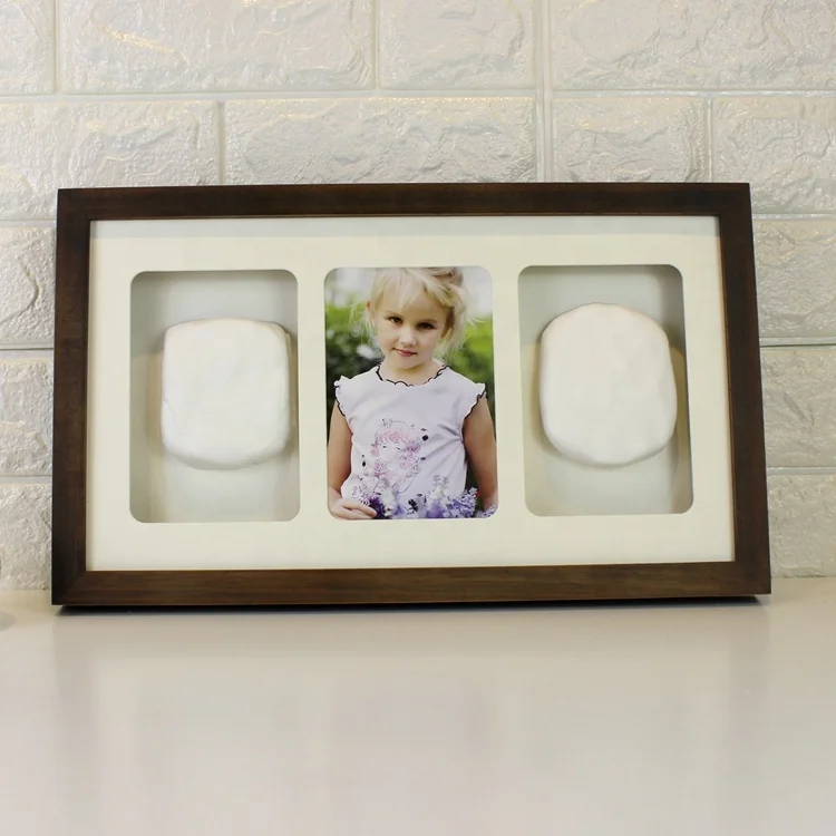 Clay Baby Handprint&Footprint Picture Frame Kit / Memories Keepsake - Shower Gift for Boys & Girls