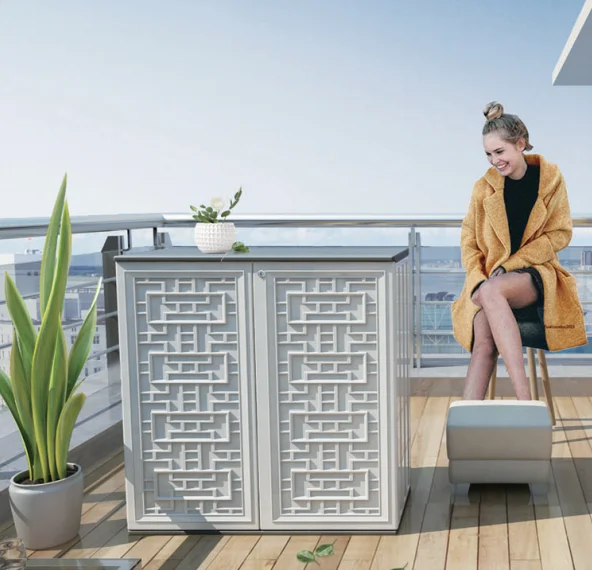 
2020 KINPLAY new waterproof outdoor and indoor plastic garden storage cabinet for garden shed backyard storage tools 