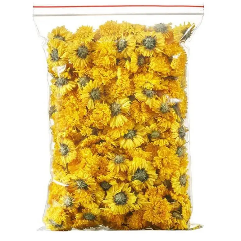 Natural Dry Chrysanthemum Flower Tea Chinese Dried Golden Blooming Factory Wholesale