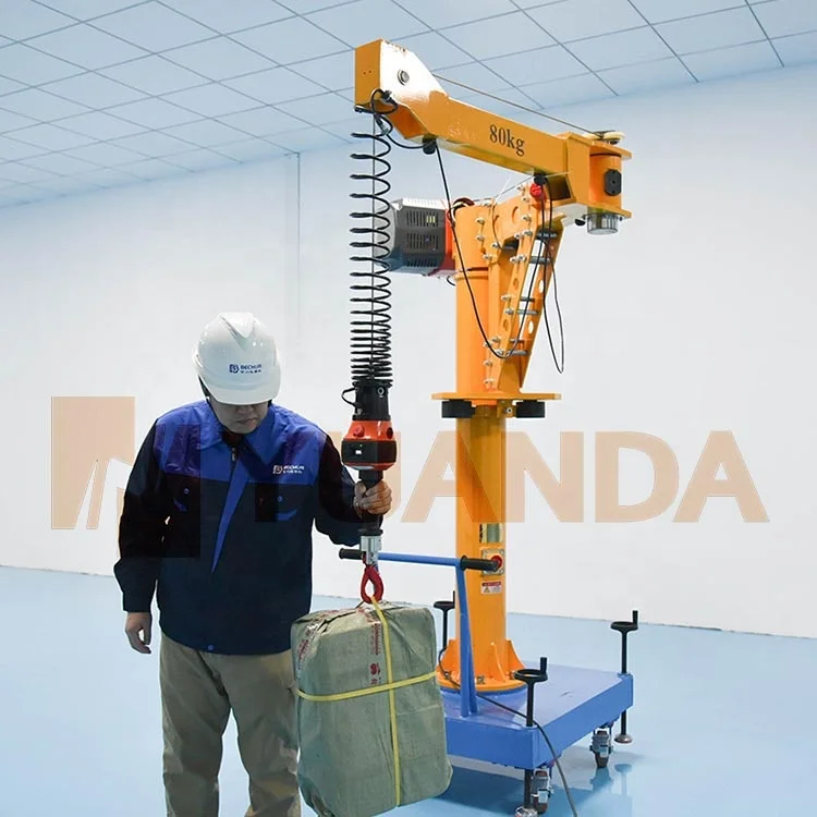 China Intelligent 500kg Small Free Standing Integrated 360 degree Rotating Slewing Articulating Beam Arm Manual Jib Crane 1ton