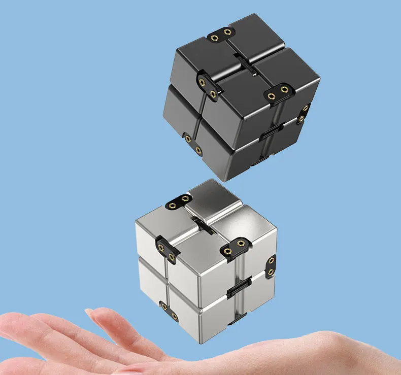 Adult Metal Magic Infinite Infinity Cube Fidget Cubes Toys For Adults Promotional Gift Toy Antistress Anxiety Desk Toy