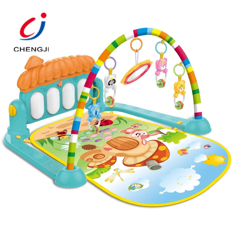
Safety foot pedal removable rattle gym piano fitness rack baby with light and music 