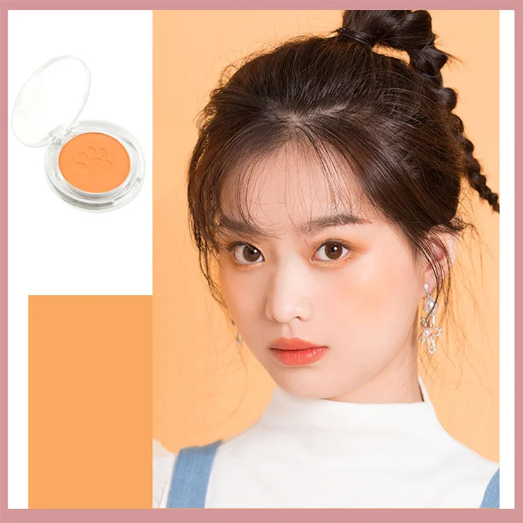 MS 10 видов цветов, форма кошачьей лапы, натуральный логотип под заказ, стойкая косметическая пудра, оптовая продажа, палитра румян частной торговой марки