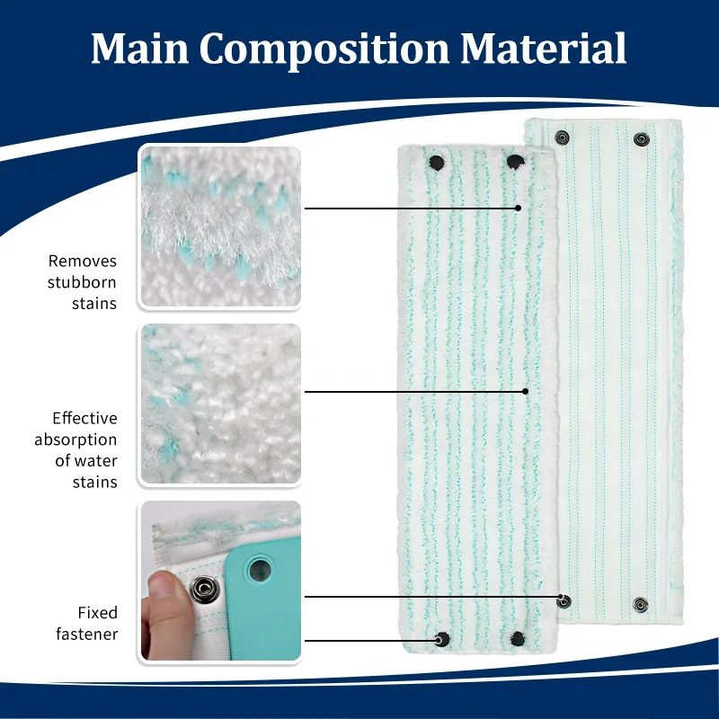 High Quality Industrial Washable Cloth Refill Compatible with Leifheit Twist XL Microfiber Flat Mop Head