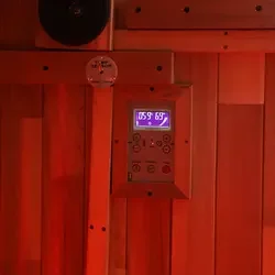 Innovative 4 People Red Cedar Barrel Sauna Smart Heating Technology Infrared Outdoor Sauna for Convenience