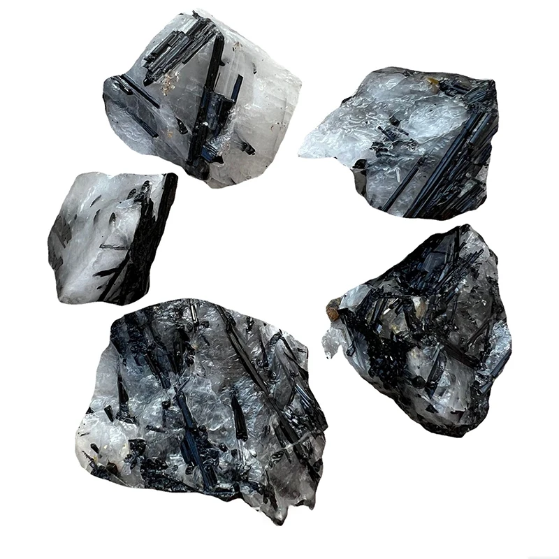 Wholesale Black hair Natural  Raw Rough Crystals rough  Specimen black tourmaline Crystal Rough Stone