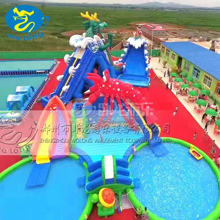 adult inflatable water park inflatable aqua park toys Inflatable Water Slide for Outdoor