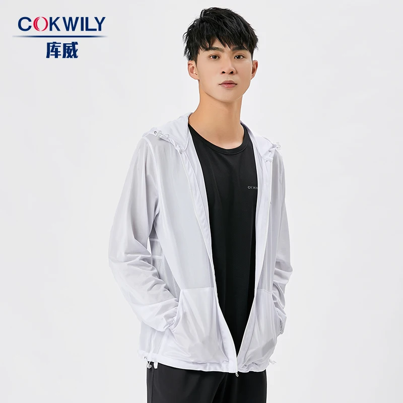 good quality sun protection clothing water proof Rash Vest anti uv rash guard long Sleeve UPF 40 hooded Rashguard jacket for men