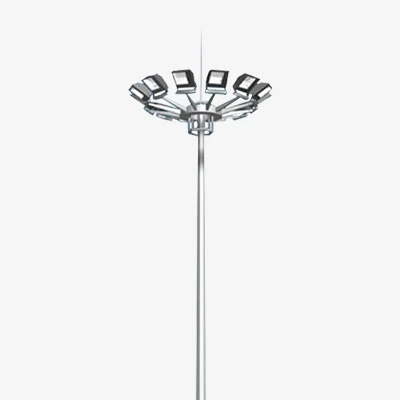 Long working hours outdoor powder coating round Q235 steel 12m street light poles for street lighting