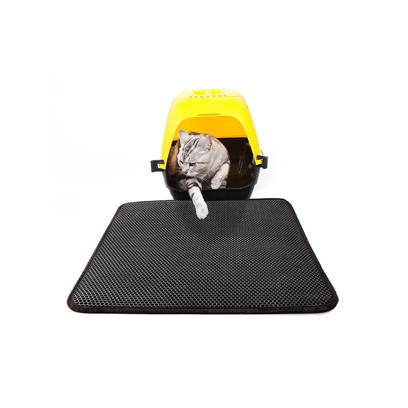 Двухслойный коврик для кошачьего туалета домашних животных-очень большой складной и защищенный от брызг