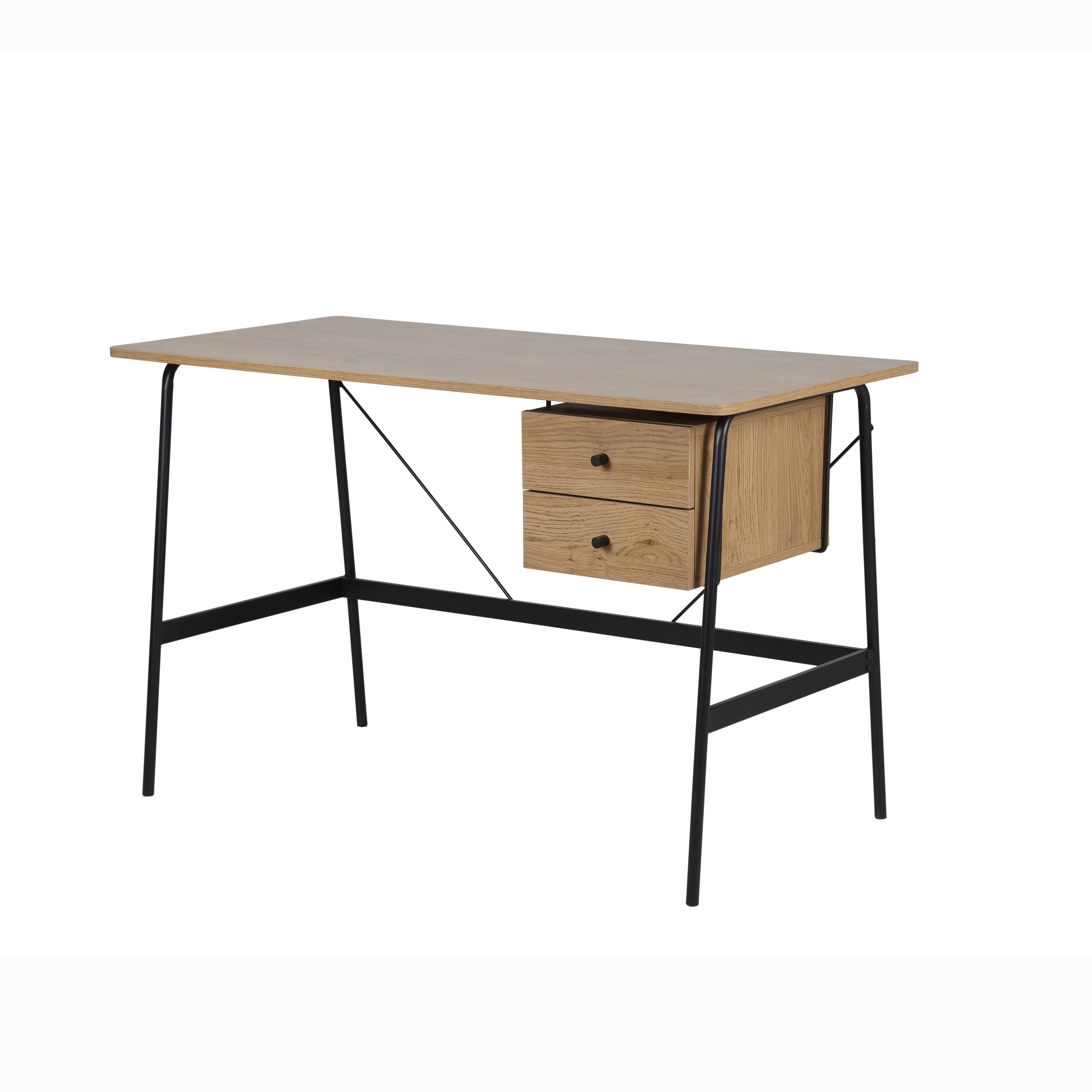 Modern wooden  gold customized office furniture storage laptop  2 drawers working desk table high tech sale  PC  computer desk